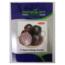 F1 Hybrid Cabbage Red Ball - Gennext 1gm (400-500 seeds)