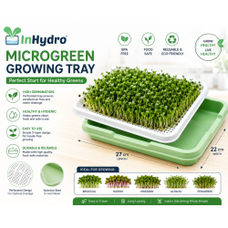 Microgreens Growing Tray | Soil-Free Seed Germination Kit for Sprouts  ( Set of 3 )