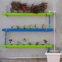 24 Plants Wall Mounted Balcony Hydroponics Setup