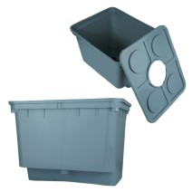 Dutch Bucket HDPE  For Hydroponic and Gardening with Elbow (Siphon) and Lid 