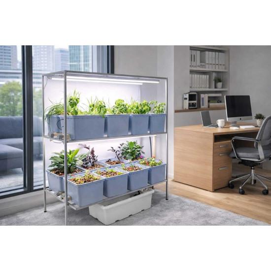 16 Dutch Bucket Indoor Vertical Hydroponics System with GI Structure