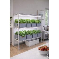 16 Dutch Bucket Indoor Vertical Hydroponics System with Aluminium Structure