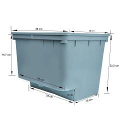 Dutch Bucket HDPE  For Hydroponics Gardening  with Siphon Elbow