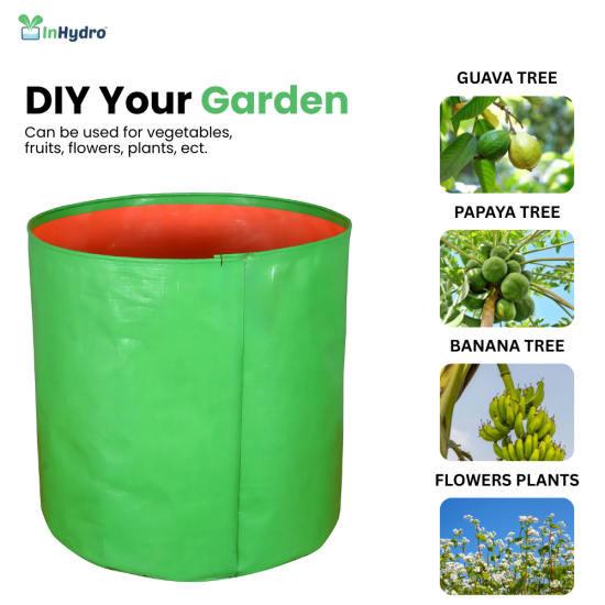 Grow Bags  24 x 24 inches (250 GSM ) Round HDPE  – UV Protected (Pack of 5)