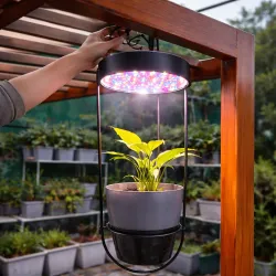 15W Full Spectrum LED Round Grow Light for Indoor Plants & Hydroponics