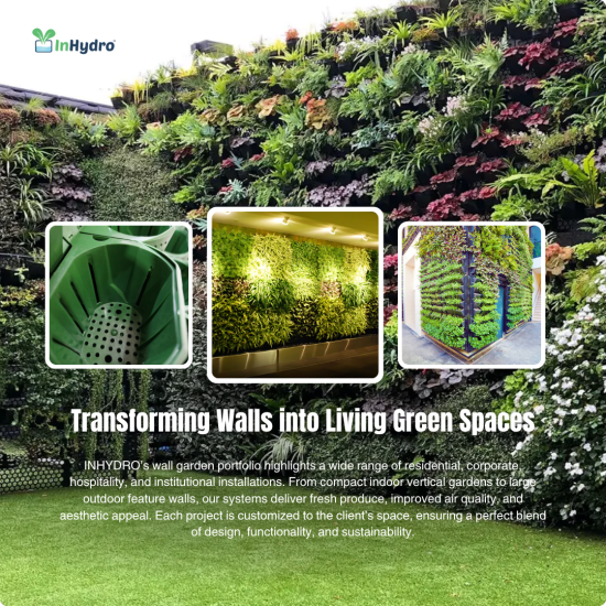 Vertical Hydroponics Wall Garden – Indoor & Outdoor Living Green Wall System | Modular Easy-Install Panels for Home, Balcony, Office & Café