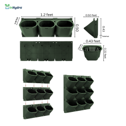 Vertical Hydroponics Wall Garden – Indoor & Outdoor Living Green Wall System | Modular Easy-Install Panels for Home, Balcony, Office & Café
