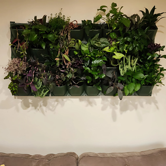 Vertical Hydroponics Wall Garden – Indoor & Outdoor Living Green Wall System | Modular Easy-Install Panels for Home, Balcony, Office & Café