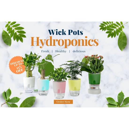 wick hydroponiics pot